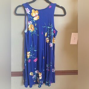 Blue floral small luxe old navy dress